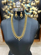 Peacock Design Antique Long Set With Pearls