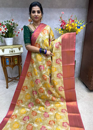 Semi Raw Silk Sarees