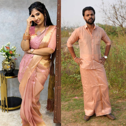 Couple Combo Collection ( Shirt + Dhoti + Saree)