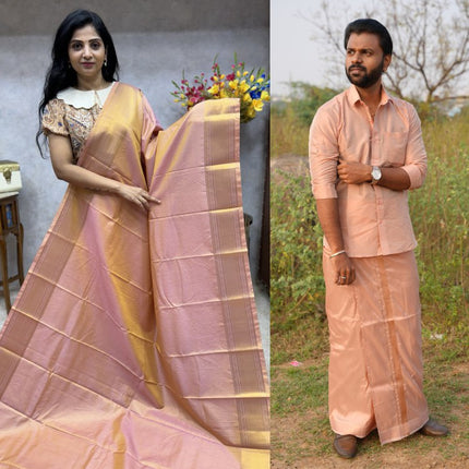 Couple Combo Collection ( Shirt + Dhoti + Saree)