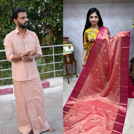 Couple Combo Collection ( Shirt + Dhoti + Saree)