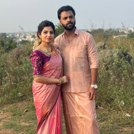 Couple Combo Collection ( Shirt + Dhoti + Saree)