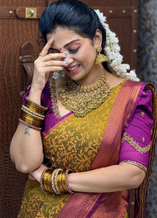 Matte Finish Lakshmi Nagas Choker Set - Temple Jewellery