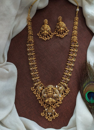 Antique Lakshmi - Elephant Long Haram Set