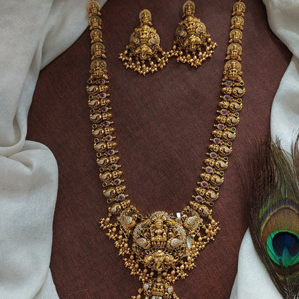 Antique Lakshmi - Elephant Long Haram Set