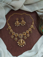 Matte Finish Balaji Necklace Set