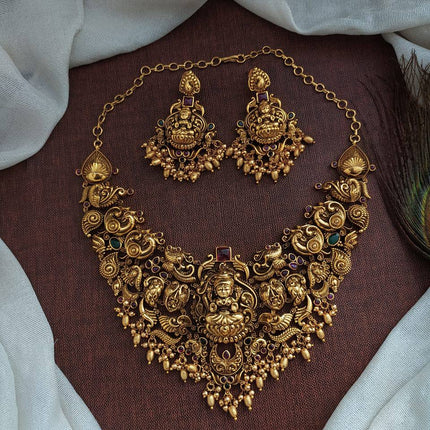 Antique Lakshmi Goddess Choker Set  - Temple Jewellery