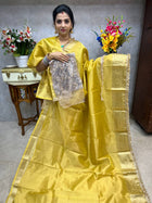 Tissue Silk Running Blouse , net Work Patch & Lace