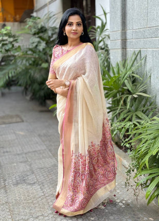 Jute Cotton Kashmiri Pallu