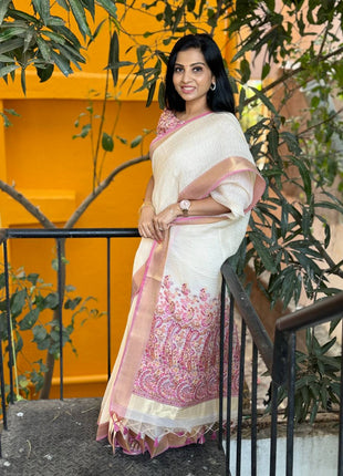 Jute Cotton Kashmiri Pallu