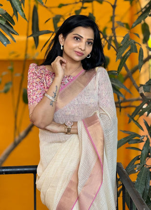 Jute Cotton Kashmiri Pallu