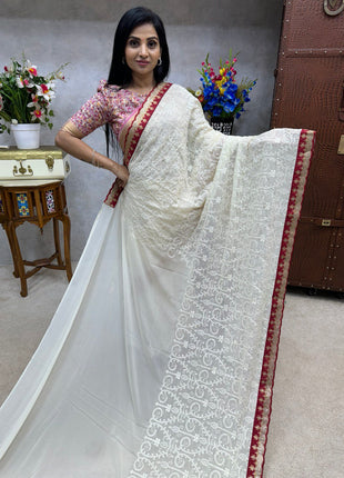 Georgette with Embroidery
