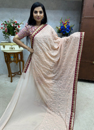 Georgette with Embroidery