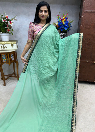Georgette with Embroidery