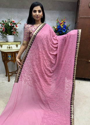 Georgette with Embroidery
