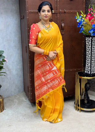 Semi Raw Silk Sarees