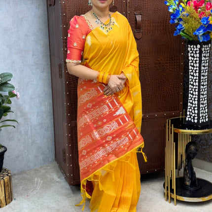 Semi Raw Silk Sarees