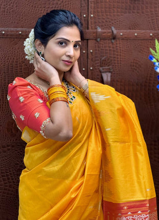 Semi Raw Silk Sarees
