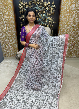 Linen with Pom Pom