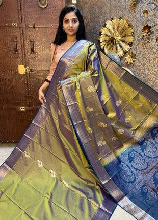 Premium Kanchi Silver Zari