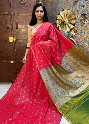 Border Less Vaira Oosi Silver Zari