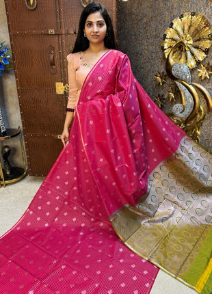 Border Less Vaira Oosi Silver Zari