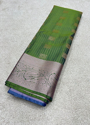 Kanchi silk Rose Gold Zari