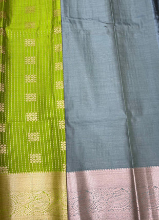 Kanchi silk Rose Gold Zari