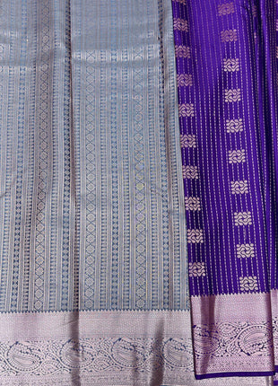 Kanchi silk Rose Gold Zari