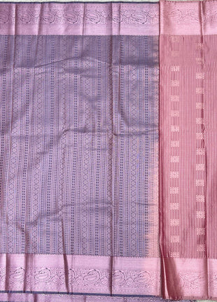 Kanchi silk Rose Gold Zari
