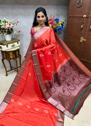 Premium Kanchi Silver Zari