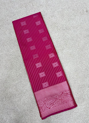 Kanchi silk Rose Gold Zari