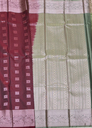 Kanchi silk Rose Gold Zari
