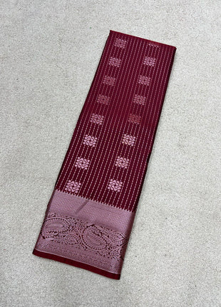 Kanchi silk Rose Gold Zari