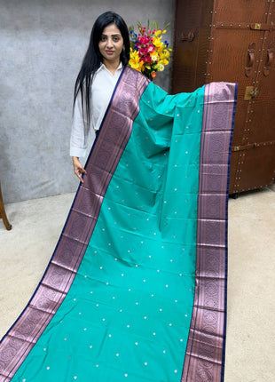 Premium Kanchi Silver Zari