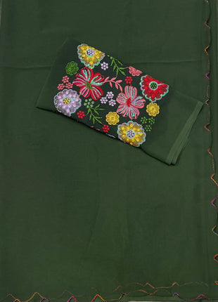 Georgette with Designer Embroidery Blouse