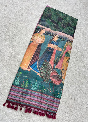 Pure Linen with Kalamkari Printed