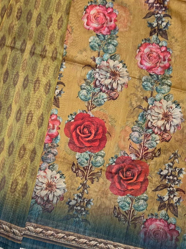 Pure Linen with Kalamkari Printed