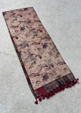 Pure Linen with Kalamkari Printed
