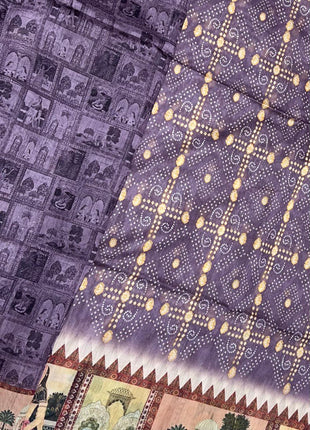Pure Linen with Kalamkari Printed