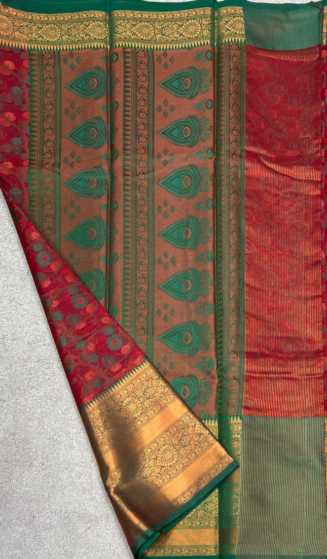 Semi Raw Silk Sarees