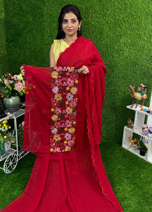 Georgette with Designer Embroidery Blouse