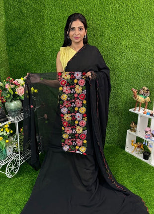 Georgette with Designer Embroidery Blouse