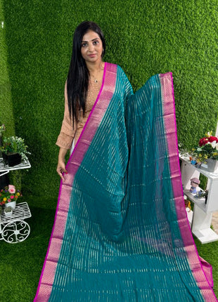Pure Georgette With  Brocade Blouse