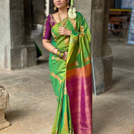 Border Less Kanchi Silk