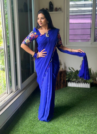 Georgette with Designer Embroidery Blouse