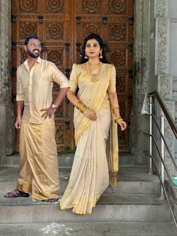 Couple Combo Collection ( Shirt + Dhoti + Saree)