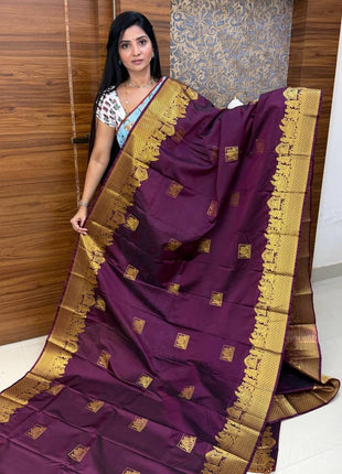 Premium Kanchi Gold Zari Pallaku Design