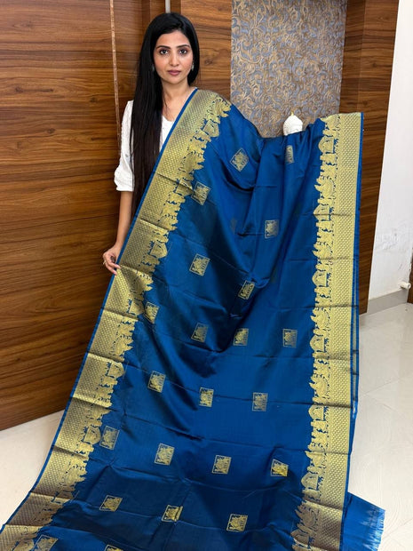 Premium Kanchi Gold Zari Pallaku Design