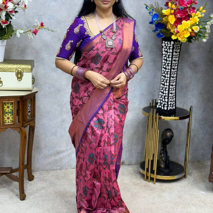 Semi Raw Silk Sarees